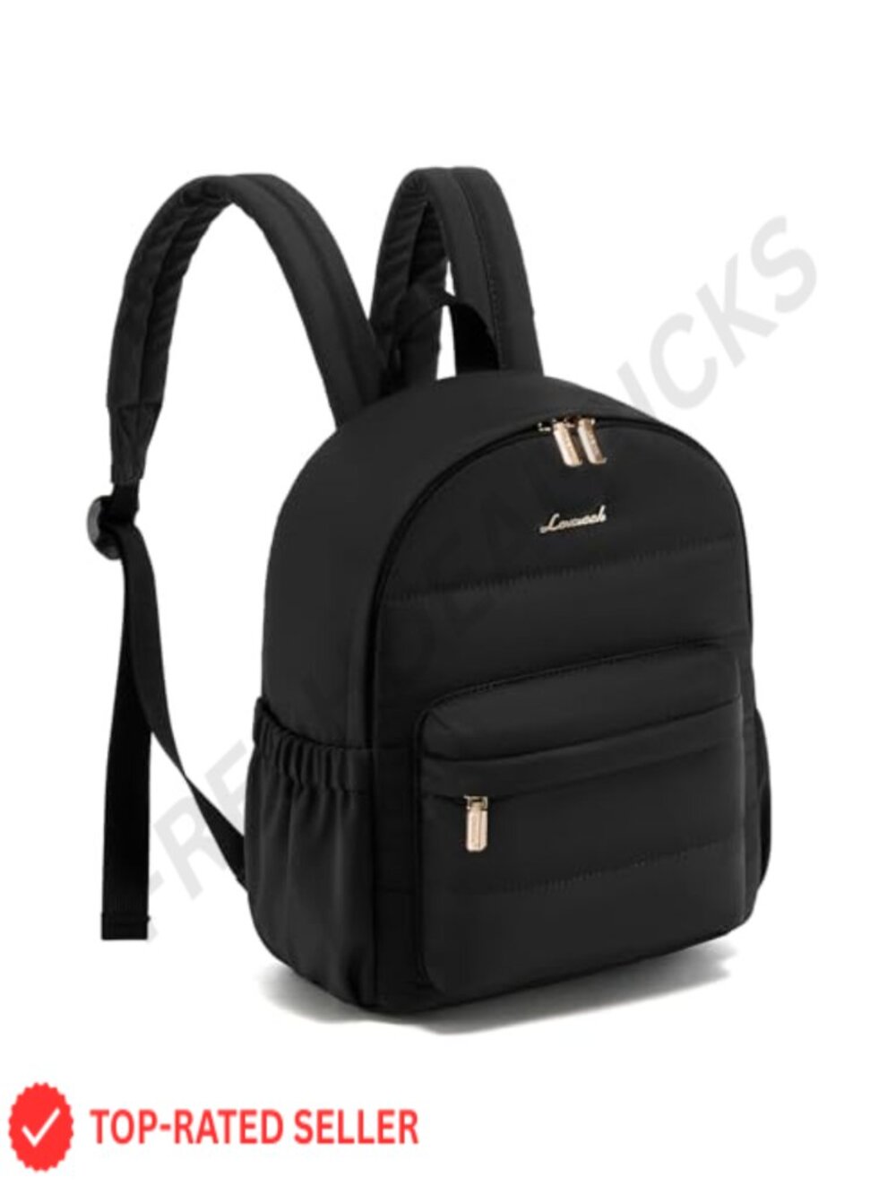 Mini Puffer Backpack for Women, Lightweight Quilted Nylon Daypack with